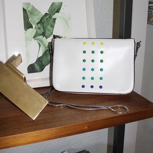 Milly White Leather Crossbody Color Digital  🌈